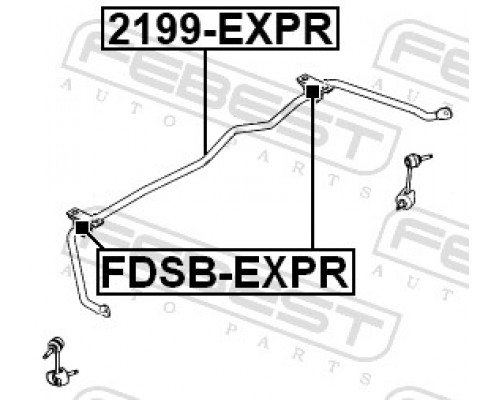 2199-EXPR FEBEST Стабилизатор задний