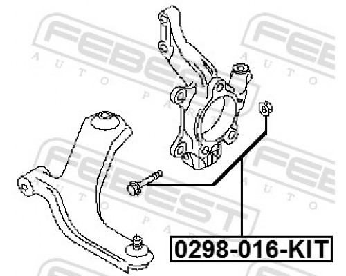 0298-016-KIT FEBEST Болт крепления шаровой опоры