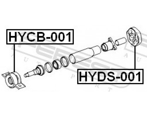 HYCB-001 FEBEST Подшипник подвесной