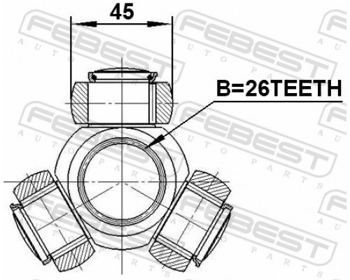 0116-AGV10 FEBEST Трипоид