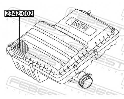 2342-002 FEBEST Фильтр воздушный