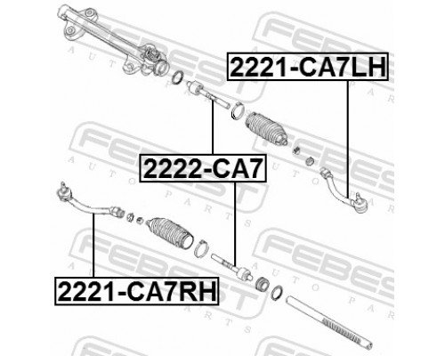 2222-CA7 FEBEST Тяга рулевая