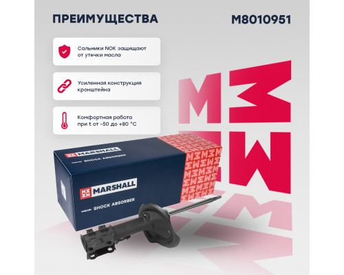 Амортизатор газ. передн. лев. Kia Cerato II 08- (M8010951) Амортизатор газ. передн. лев. Kia Cerato II 08- (M8010951)