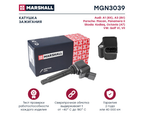 Катушка зажигания SKODA OCTAVIA 13-; VOLKSWAGEN PASSAT 14-, POLO 09-, TIGUAN 16-