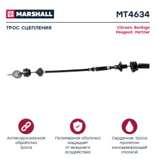 Трос сцепления CITROEN BERLINGO 96-; PEUGEOT PARTNER 97-