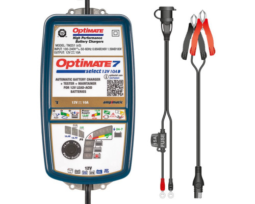 Зарядное устройство OptiMate 7  SELECT GOLD (1x10А, 12V),(TM250)