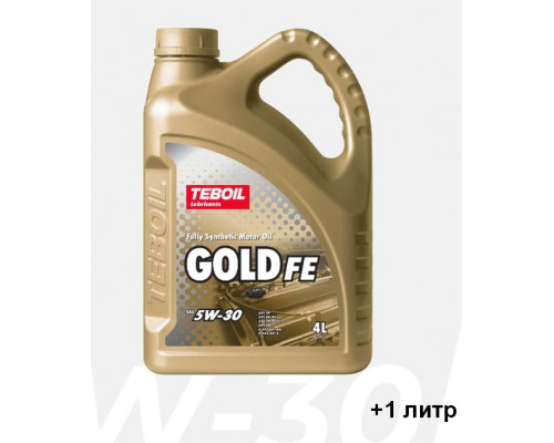 ПРОМО Масло моторное синтетическое TEBOIL Gold FE 5W-30 4+1