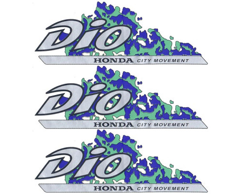 Наклейки (3шт) (9х17) Dio city movement