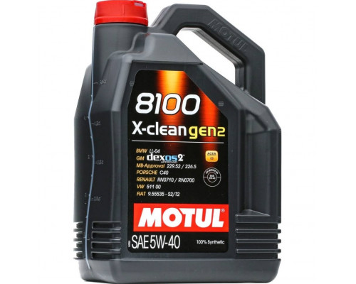 Масло моторное синтетическое Motul 8100 X-CLEAN GEN2 5W-40 (4л)