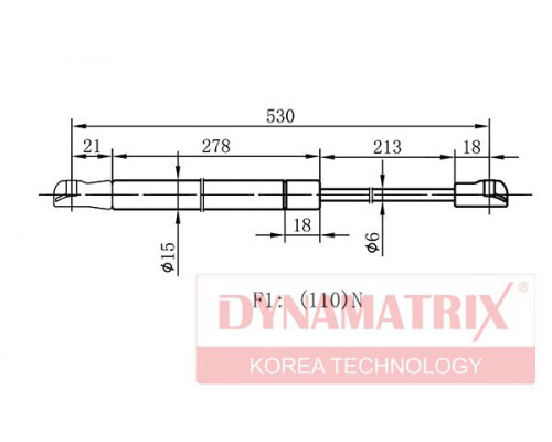 DGS140126 DYNAMAX-Korea Амортизатор крышки багажника для Renault Laguna II 2001-2008