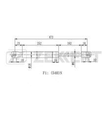 GF-1920 Zekkert Амортизатор двери багажника для Mitsubishi Outlander (CU) 2001-2008