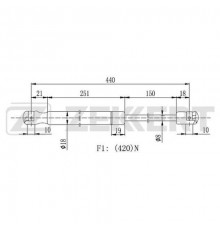 GF-2165 Zekkert Амортизатор двери багажника для Suzuki SX4 2006-2013