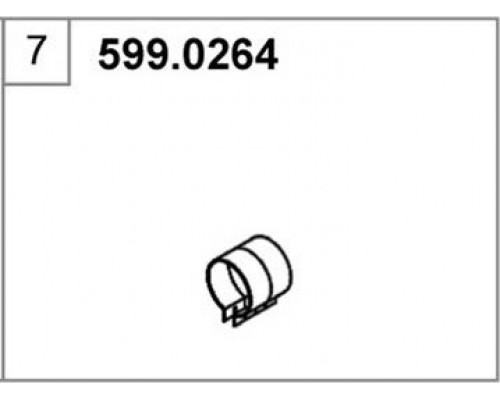 599.0264 ASSO truck Хомут глушителя 599.0264 ASSO truck Хомут глушителя
