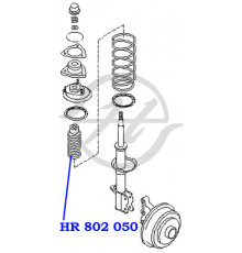 HR802050 Hanse Пыльник с отбойником к-кт на 1 задней подвески