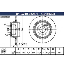 B1.G210-0328.1 Galfer Диск тормозной задний