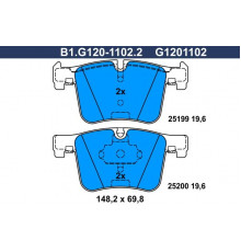 B1.G120-1102.2 Galfer Колодки тормозные передние к-кт