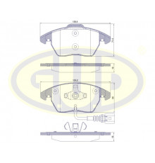 GBP103001 G.U.D Колодки тормозные передние к-кт