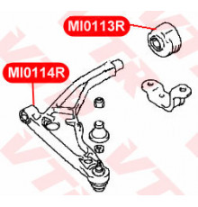 MI0113R VTR Сайлентблок левого рычага задний