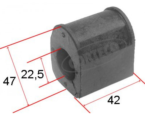 21652447 Corteco Втулка (сайлентблок) переднего стабилизатора