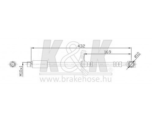 FT5194 K&K Шланг тормозной передний