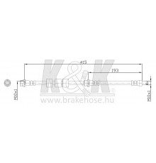 FT1034 K&K Шланг тормозной передний