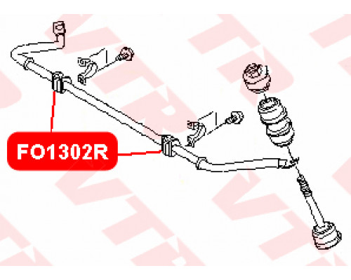 FO1302R VTR Втулка (сайлентблок) заднего стабилизатора