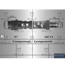 H8289 Malo/Akron Шланг тормозной задний