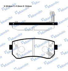 MPK46 Mando Колодки тормозные задние дисковые к-кт