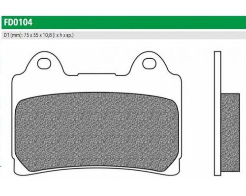 FD0104BT Newfren Колодки тормозные мото