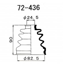 72-436 Maruichi Пыльник ШРУСа (к-кт) для Honda CR-V 1996-2002