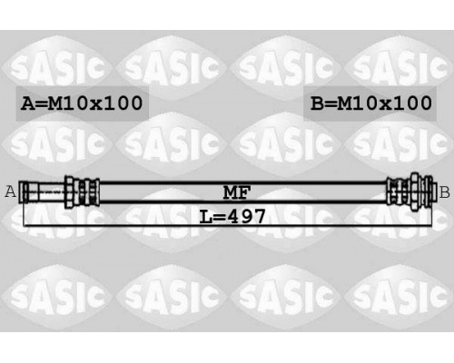 6606014 Sasic Шланг тормозной передний