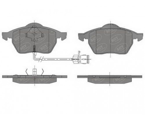 SP631 SCT Germany Колодки тормозные передние к-кт