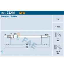 74269 FAE Свеча накаливания