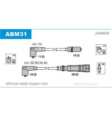 ABM31 Janmor Провода высокого напряж. к-кт для VW Golf III/Vento 1991-1997