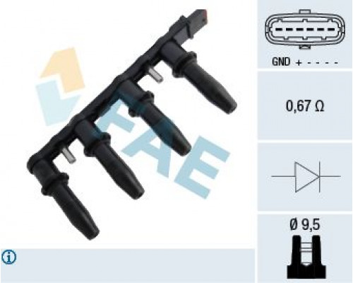 80291 FAE Рампа (кассета) катушек зажигания