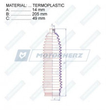 RDZ0451MG Motorherz Пыльник рулевой тяги (к-кт) для Volvo XC90 2002-2015