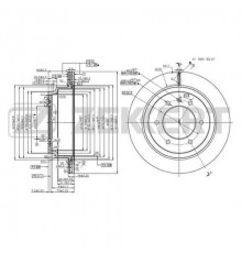 BS-6167 Zekkert Диск тормозной задний для Chevrolet Trail Blazer 2012-2021