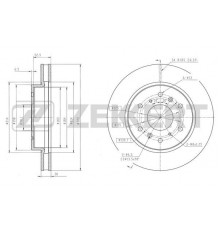 BS-6545 Zekkert Диск тормозной задний для Haval H9 2014-2024