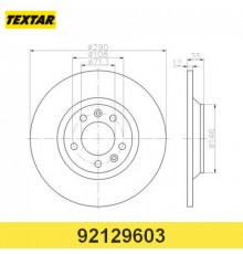 92129603 Textar Диск тормозной задний