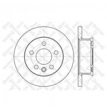 6020-4732-SX Stellox Диск тормозной передний не вентилируемый для VW Transporter T4 1991-1996