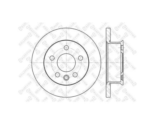6020-4732-SX Stellox Диск тормозной передний не вентилируемый для VW Transporter T4 1991-1996