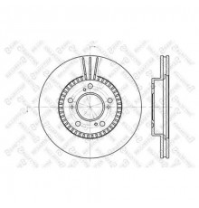 6020-2622V-SX Stellox Диск тормозной передний вентилируемый