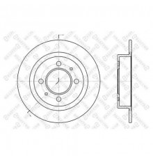 6020-2246-SX Stellox Диск тормозной задний