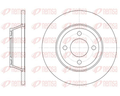 6287.00 Remsa Диск тормозной передний не вентилируемый для Audi 80/90 [B4] 1991-1995