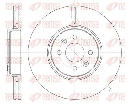 61049.10 Remsa Диск тормозной передний вентилируемый для Renault Scenic II 2003-2009