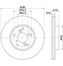 ND8027K Nisshinbo Диск тормозной передний вентилируемый