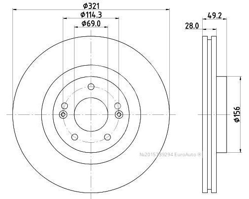 ND6052K Nisshinbo Диск тормозной передний вентилируемый