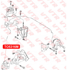 TO5316M VTR Опора двигателя передняя для Toyota RAV 4 2013-2019