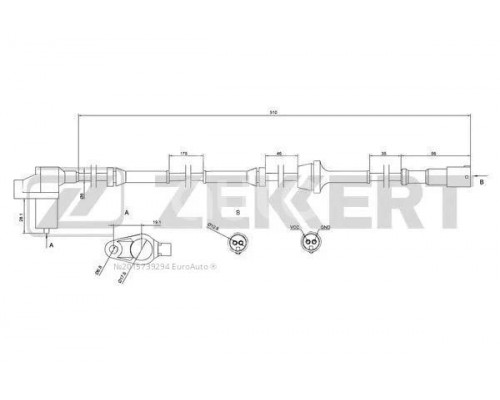 SE-6006 Zekkert Датчик ABS передний