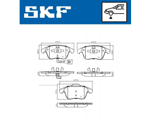 VKBP80073E SKF Колодки тормозные передние к-кт